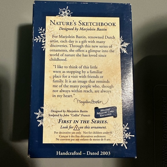 2003 Hallmark Keepsake Ornament - Nature’s Sketchbook - Picture 2 of 4